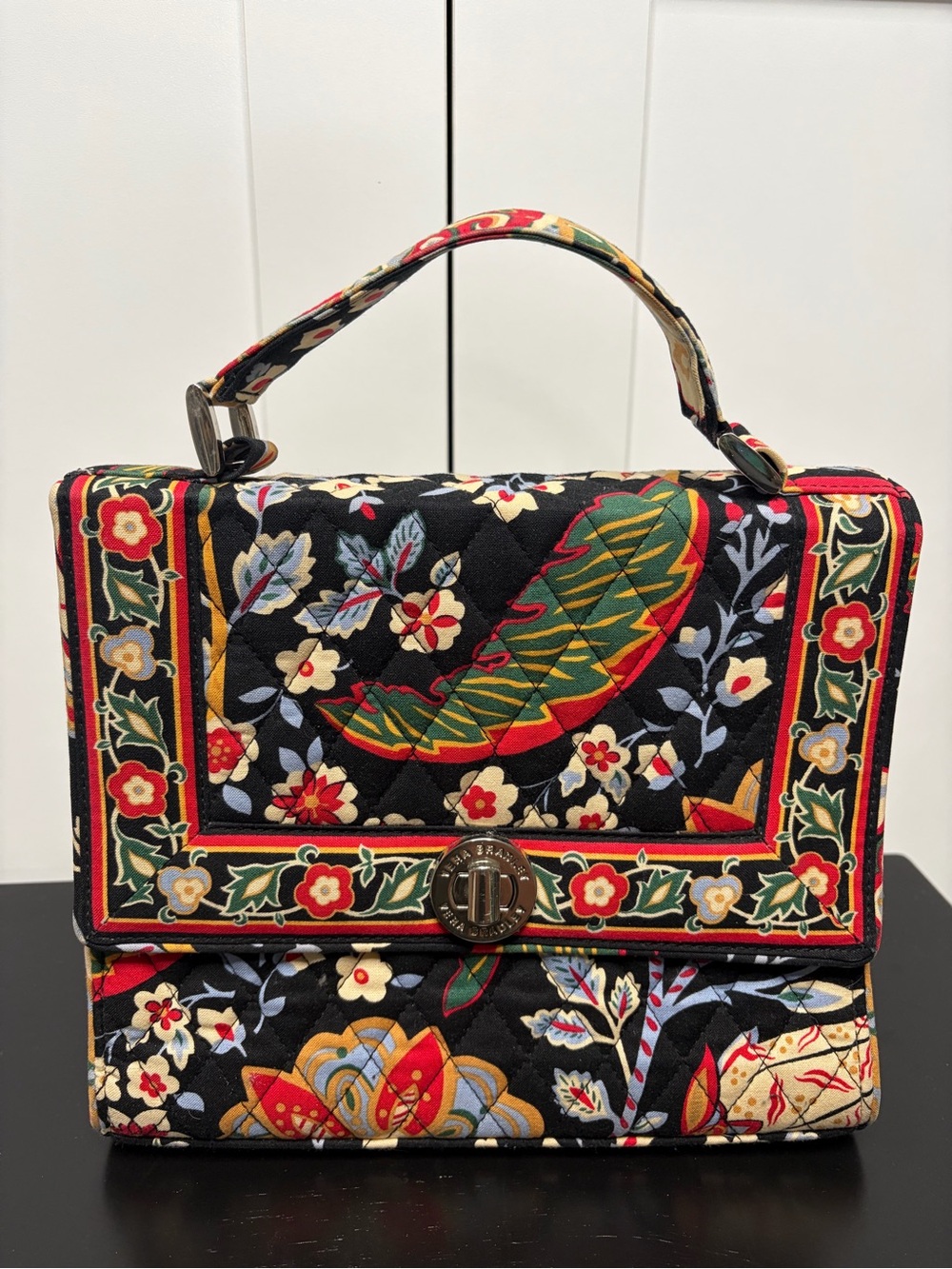 Vera Bradley - Retired - Quilted Versailles Julie Convertible Top Handle Bag